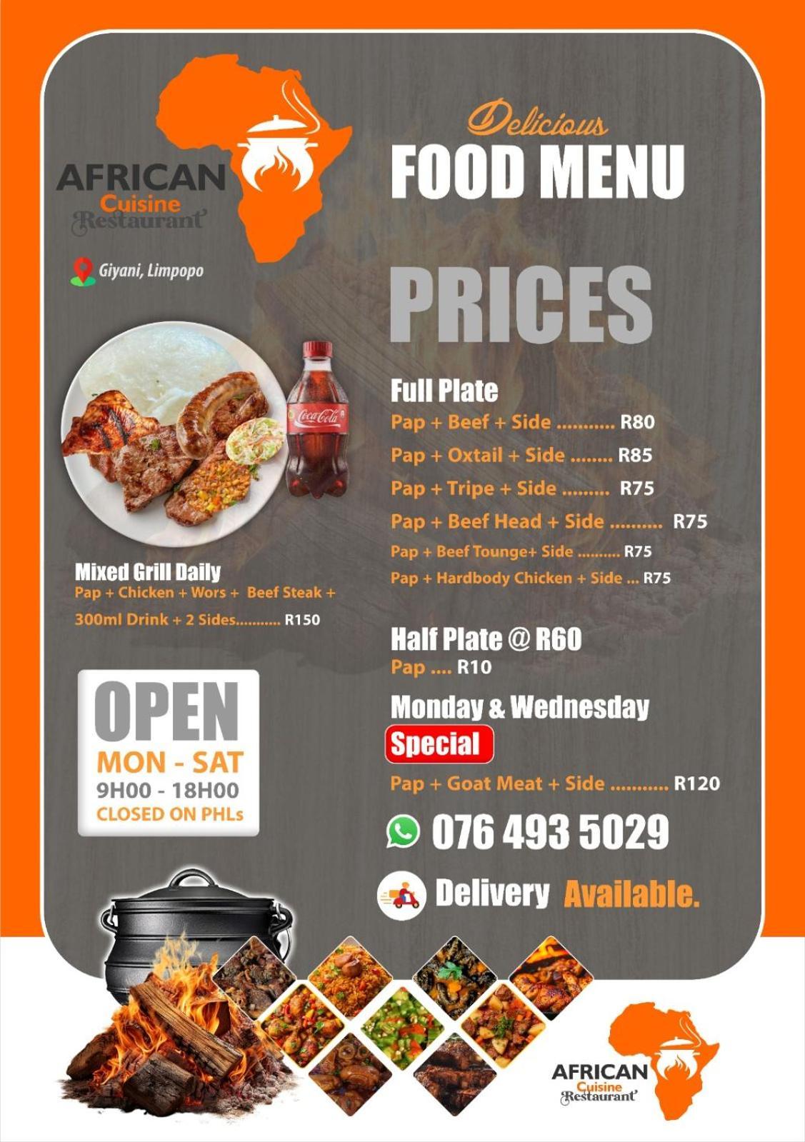 African Cuisine Restaurant Bed and Breakfast Giyani Εξωτερικό φωτογραφία
